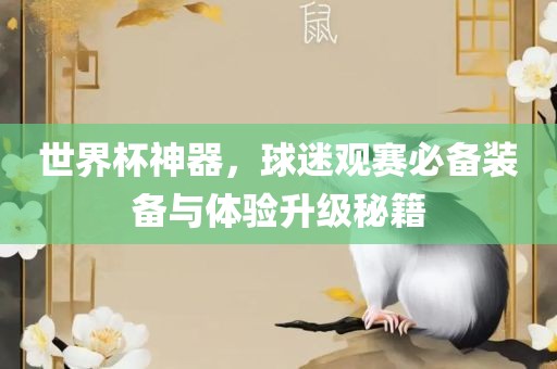 世界杯神器，球迷观赛必备装备与体验升级秘籍洛阳市法福文化传播有限公司