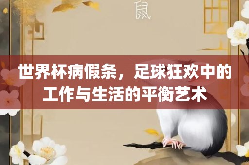 世界杯病假条，足球狂欢中的工作与生活的平衡艺术洛阳市法福文化传播有限公司
