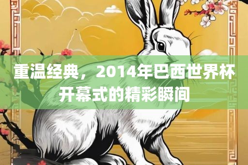 重温经典，2014年巴西世界杯开幕式的精彩瞬间