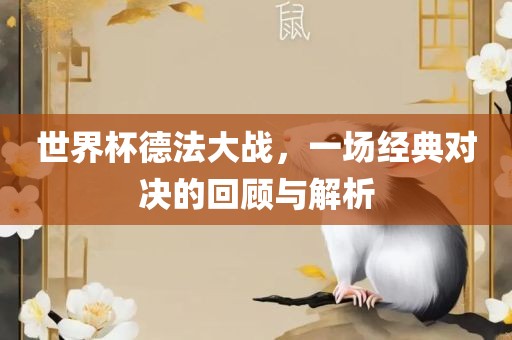 世界杯德法大战，一场经典对决的回顾与解析洛阳市法福文化传播有限公司