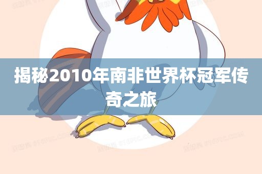 揭秘2010年南非世界杯冠军传奇之旅