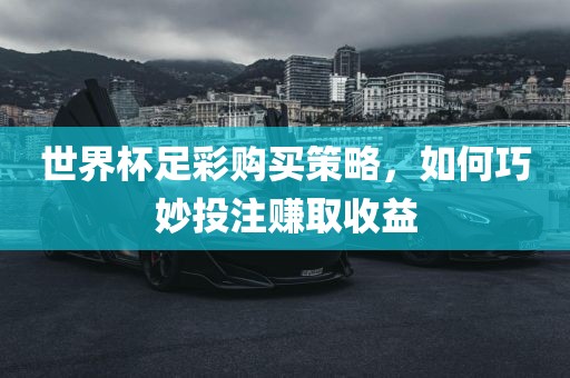 世界杯足彩购买策略，如何巧妙投注赚取收益洛阳市法福文化传播有限公司