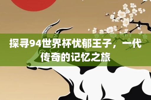 探寻94世界杯忧郁王子，一代传奇的记洛阳市法福文化传播有限公司忆之旅