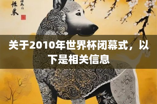 关于2010年世界杯闭幕式，以下是相关信息
