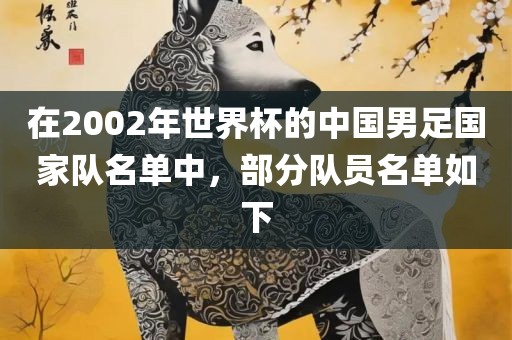 在2002年世界杯的中国男足国洛阳市法福文化传播有限公司家队名单中，部分队员名单如下