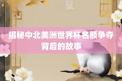 揭秘中北美洲世界杯名额争夺背后的故事