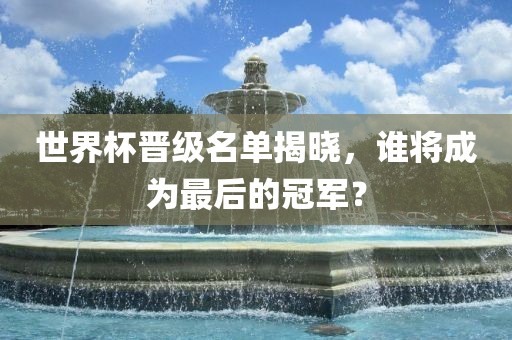 世界杯晋级名单揭晓，谁将成为最后的冠军？