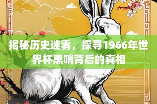 揭秘历史迷雾，探寻1966年世界杯黑哨背后的真相