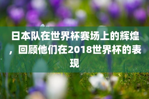 日本队在世界杯赛场上的辉煌，回顾他们在2018世界杯的表现