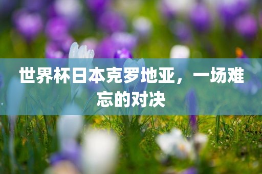 世界杯日本克罗地亚，一场难忘的对决洛阳市法福文化传播有限公司