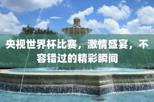 央视世界杯比赛，激情盛宴，不容错过的精彩瞬间洛阳市法福文化传播有限公司