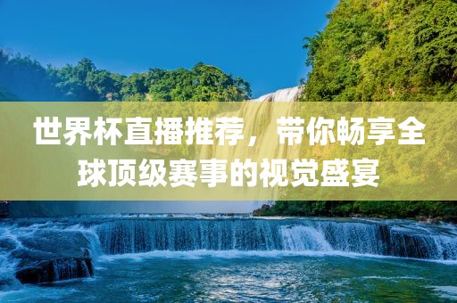 世界杯直播推荐，带你畅享全球顶级赛事的视觉盛宴洛阳市法福文化传播有限公司