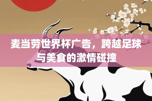 麦当劳世界杯广告，跨越足球与美食的激情碰撞洛阳市法福文化传播有限公司