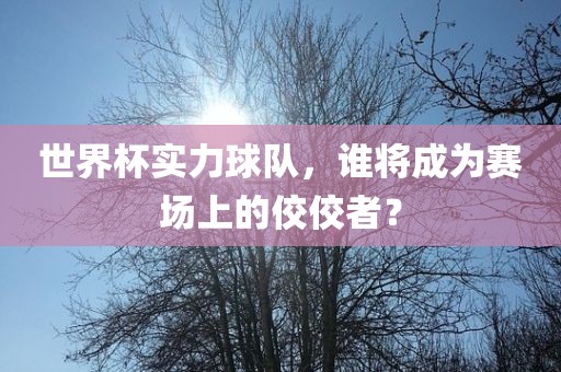 世界杯实力球队，谁将成为赛场上的佼佼者？