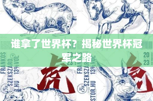 谁拿了世界杯？揭秘世界杯冠军之路