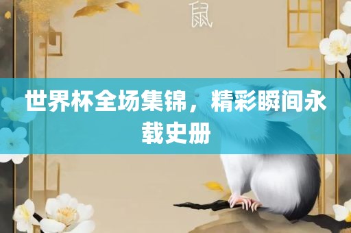 世界杯全场集锦，精彩瞬间永载史册洛阳市法福文化传播有限公司