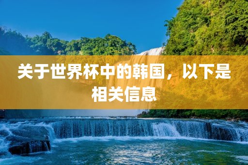 关于世界杯中的韩国，以下是洛阳市法福文化传播有限公司相关信息