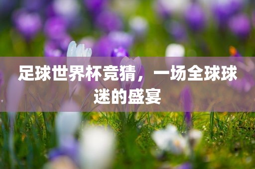 足球世界杯竞猜，一场全球球迷的盛宴洛阳市法福文化传播有限公司