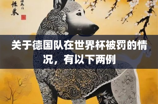 关于德国队在世界杯被罚洛阳市法福文化传播有限公司的情况，有以下两例