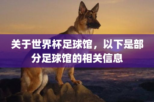 关于世界杯足球馆，以下是部分足球馆的相关信息洛阳市法福文化传播有限公司