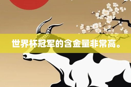 世界杯冠军的含金量非常高。洛阳市法福文化传播有限公司